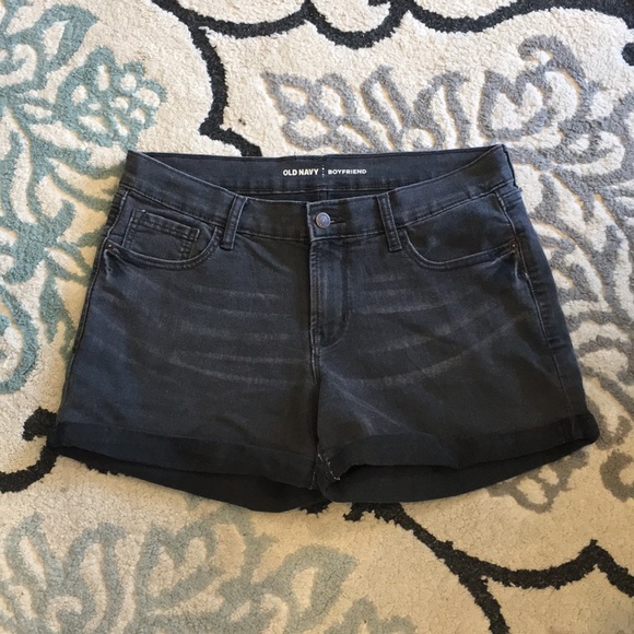 old navy black jean shorts